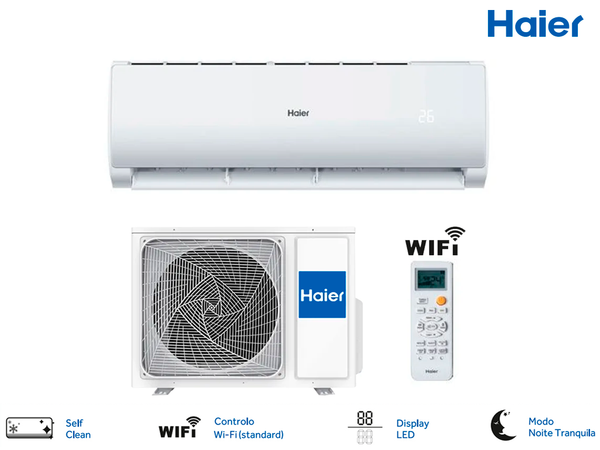 AR CONDICIONADO HAIER GEOS PLUS SMART [ 20 m² - 9.000 BTUs - Branco ]